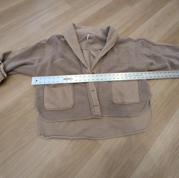 Free People Oversized Tan/Brown Jordan Jacket Size Xs - Picture 4 of 6